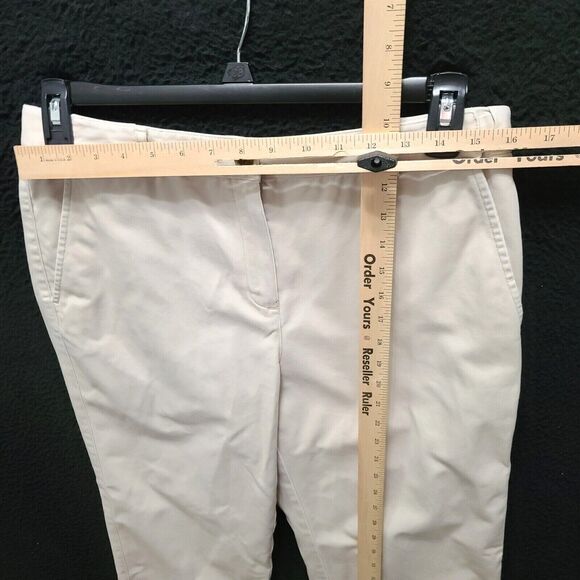 L.L. Bean Classic Fit Womens Pants Khaki Size 10P 100% Cotton Agjustable Waist - Picture 3 of 12